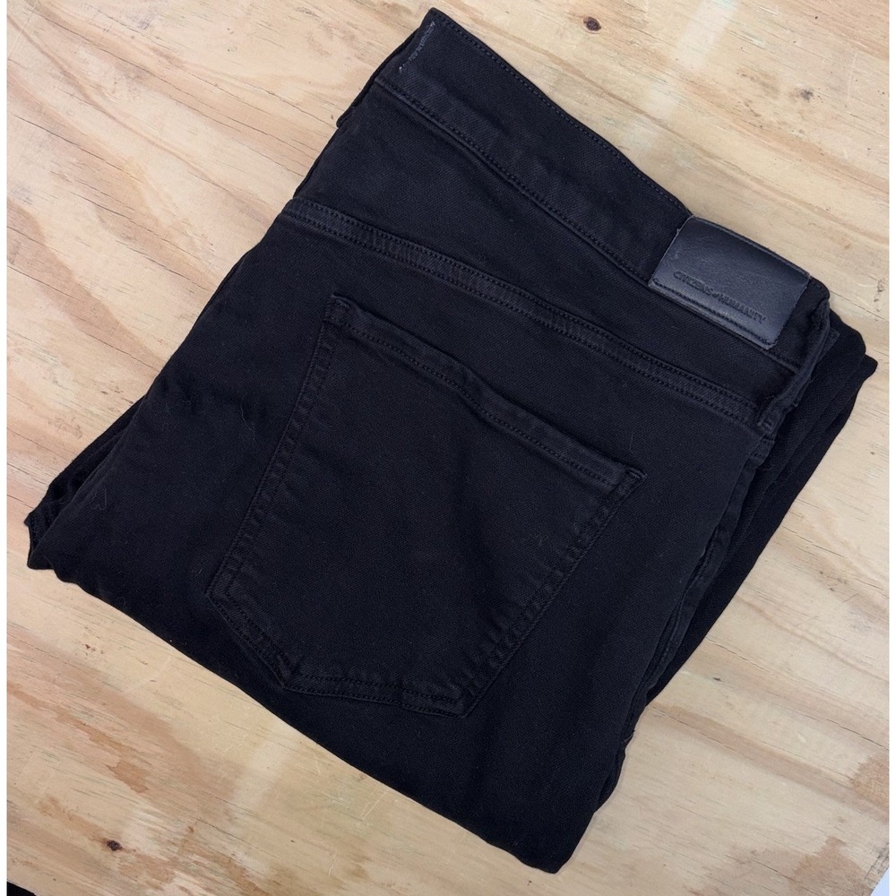 Citizens Of Humanity Isola Cropped Flare Black Denim Jeans Women's 34
